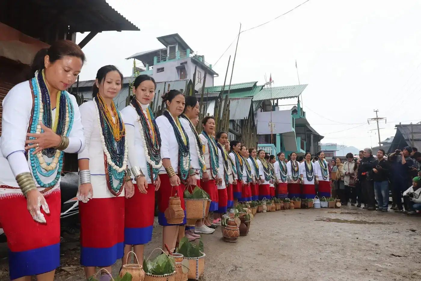 Women in traditional attire at a tribal festival in Arunachal Pradesh