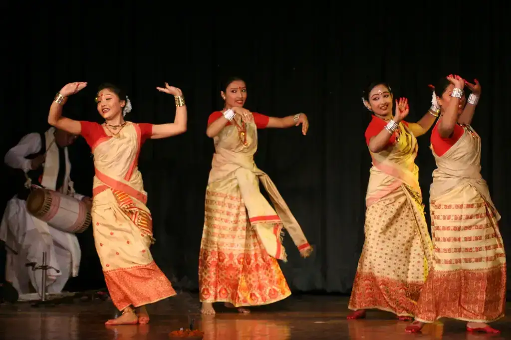 Bihu dance performance on stage