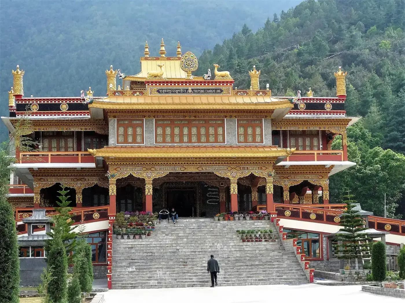 Colourful Buddhist monastery in Dirang