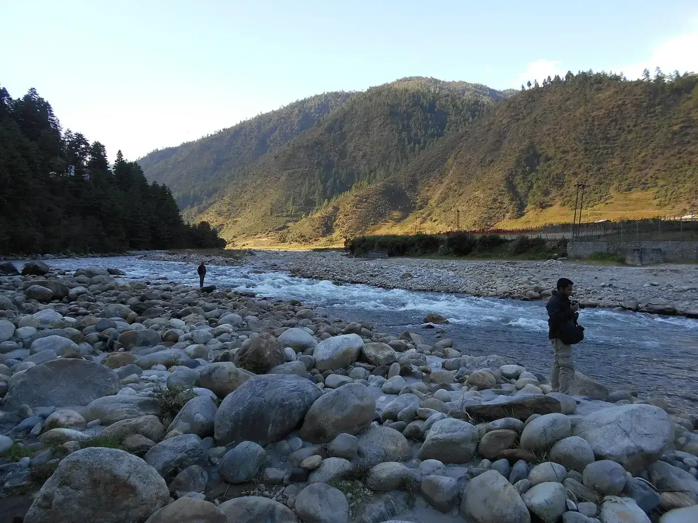 Boulder-lined Dirang river in West Kameng