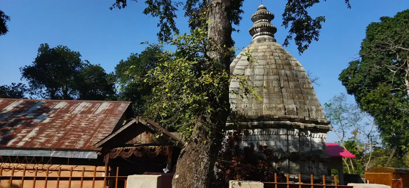 Stone shikhara of a temple at Hajo near Guwahati