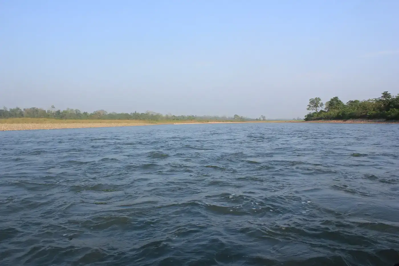 Clear waters of the Jia Bhoreli river at Nameri