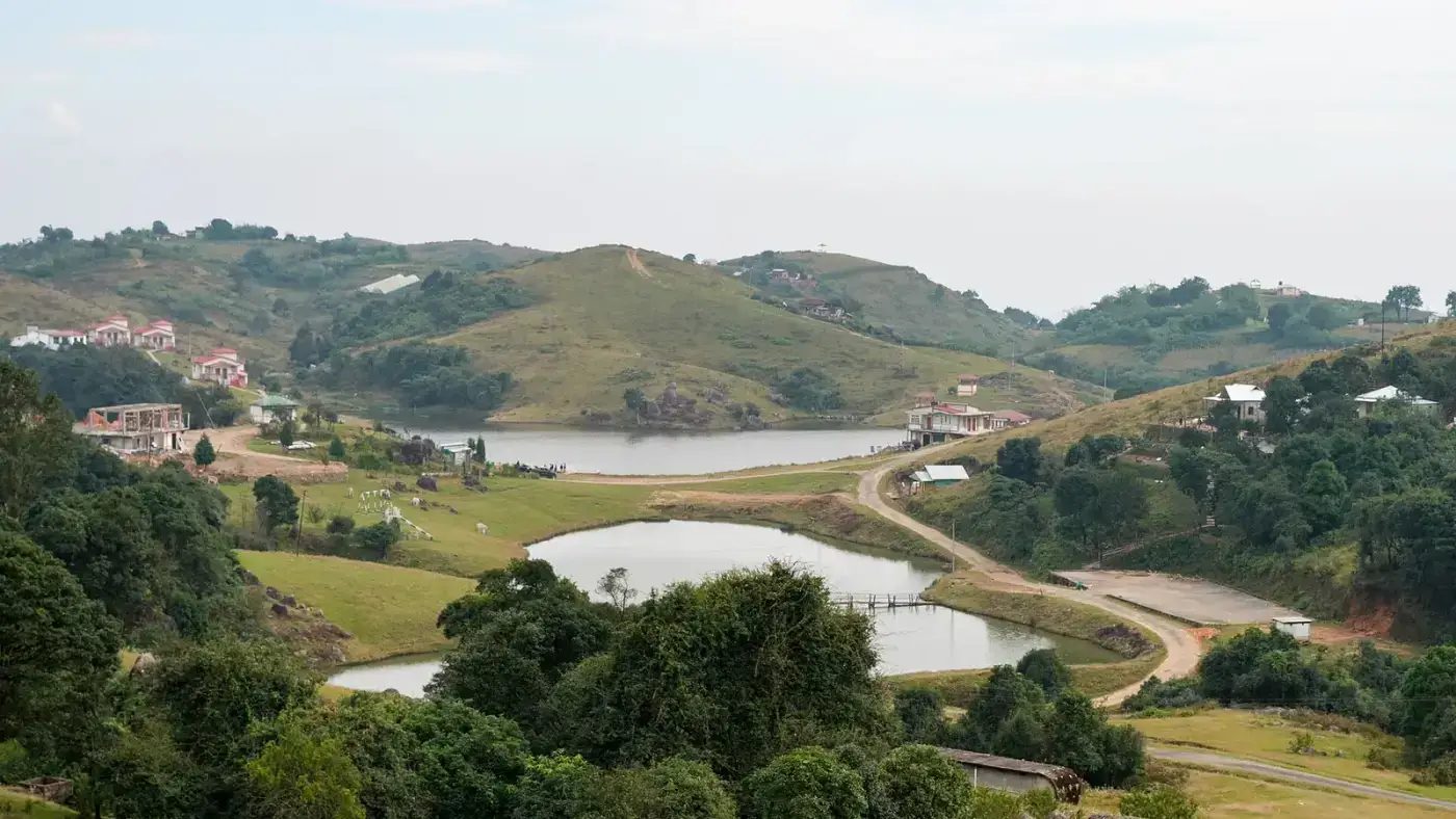 Village and fields in the Khasi Hills