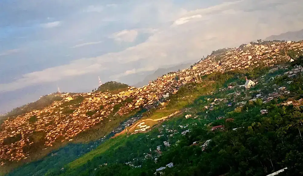 Evening light on the hills around Mokokchung