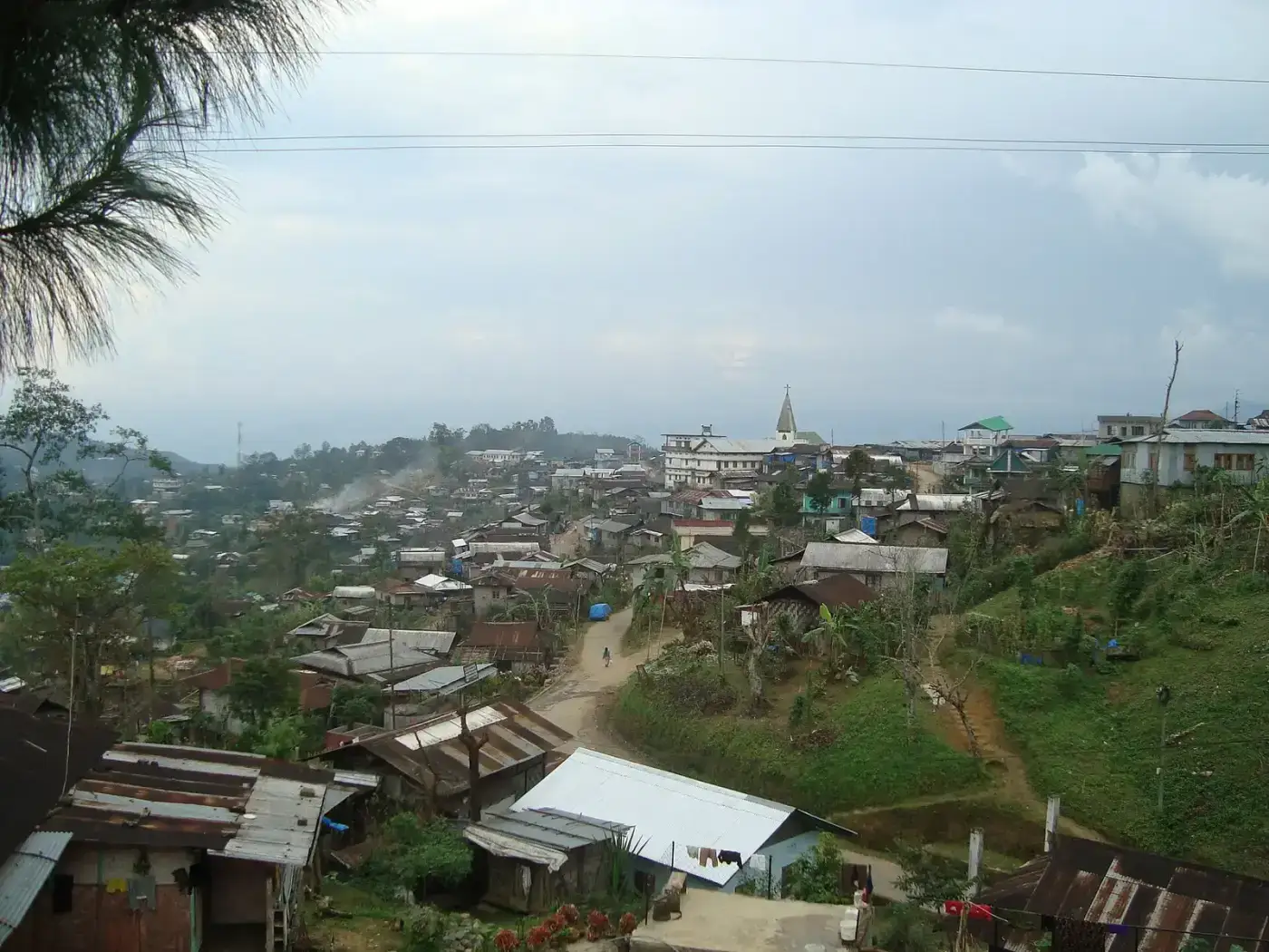 View over Mokokchung, cultural centre of the Ao Nagas