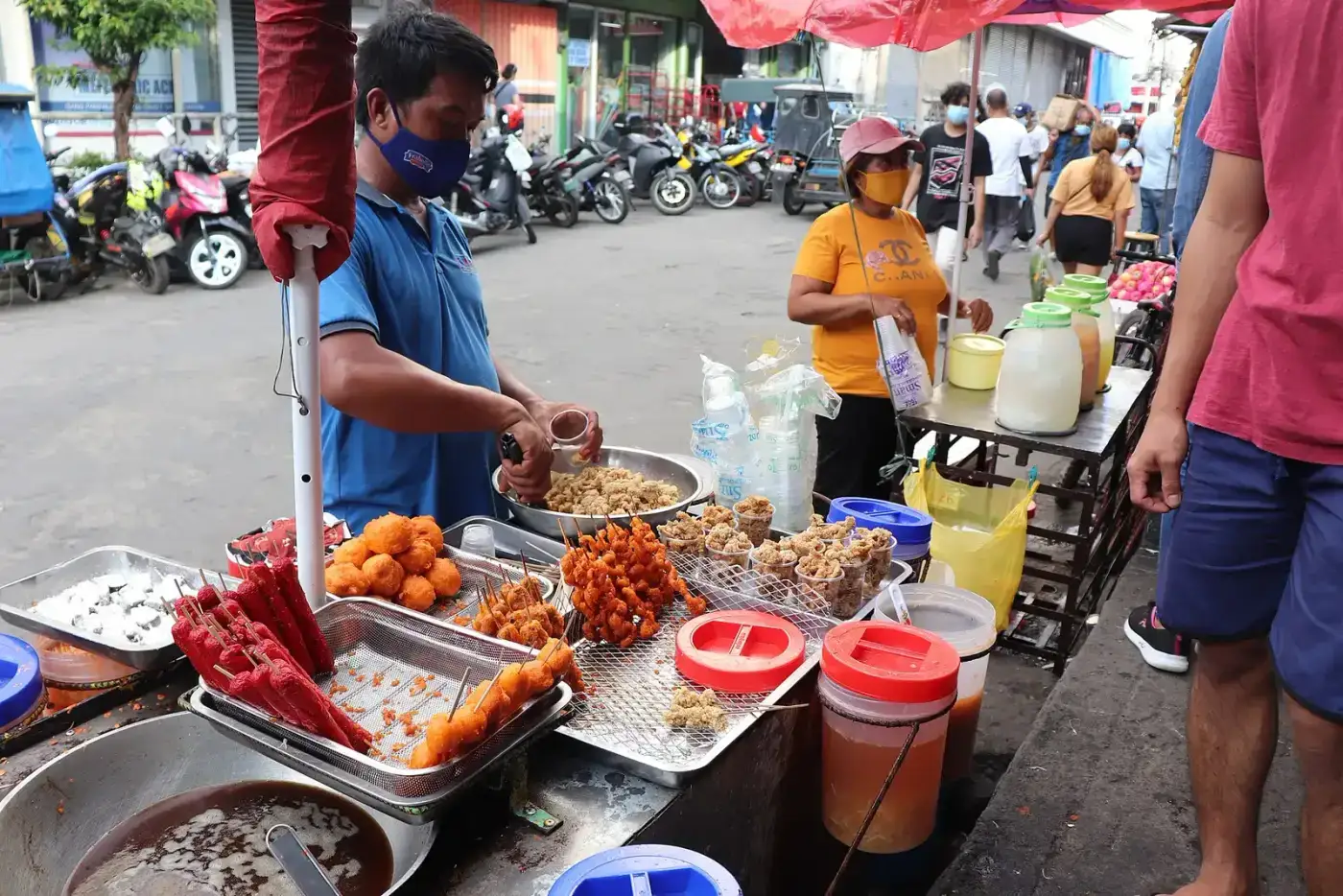 Street food stalls in Kohima, Nagaland