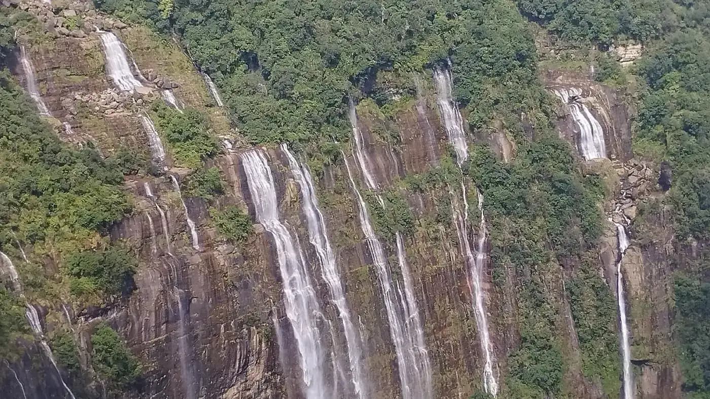 Multiple streams of the Seven Sisters Falls near Sohra