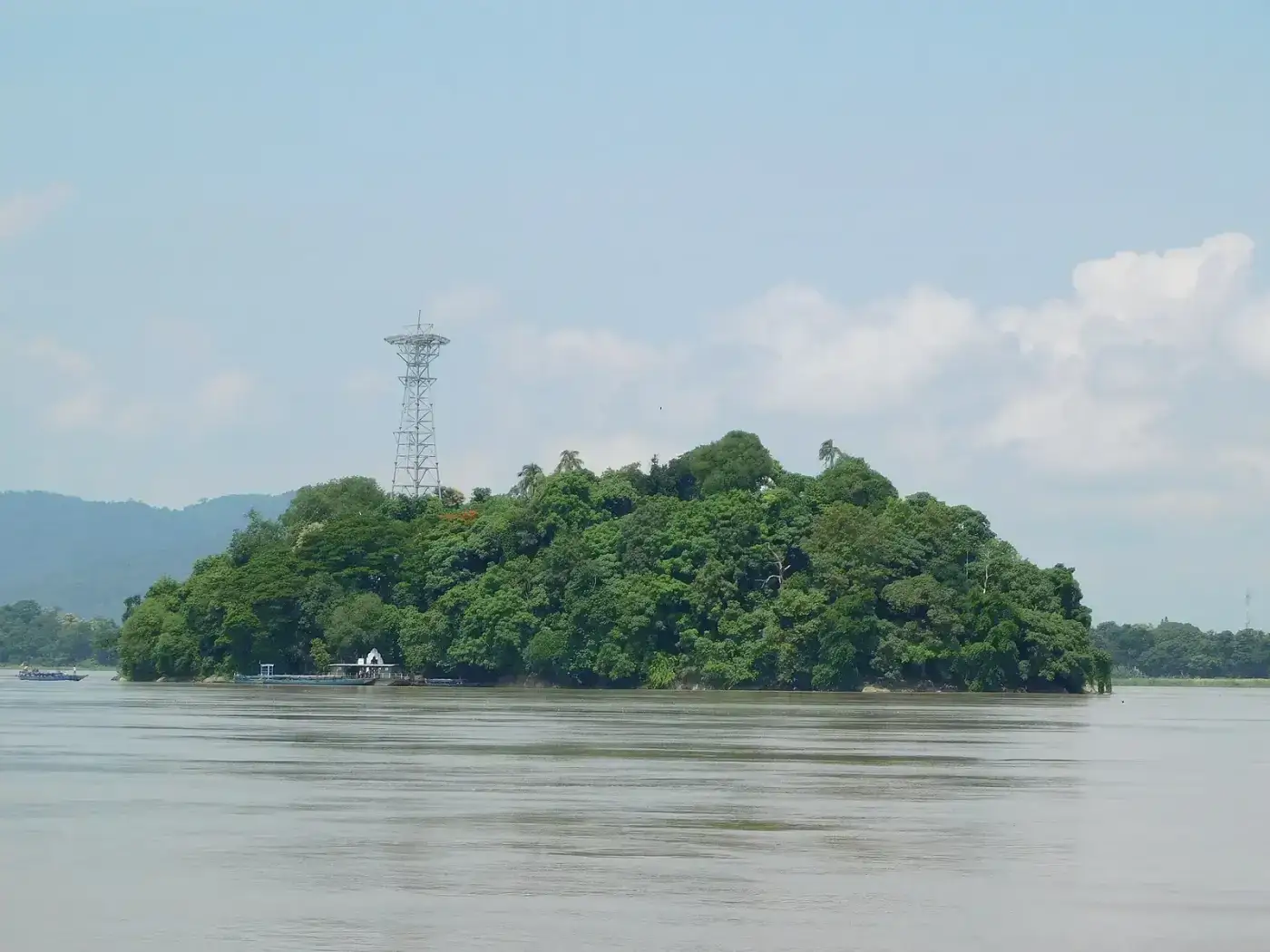 Umananda Island rising from the Brahmaputra river at Guwahati