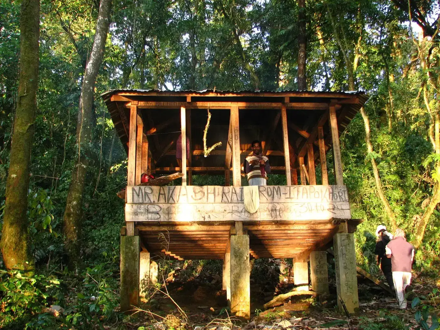 Wooden forest hut for campers in Arunachal Pradesh