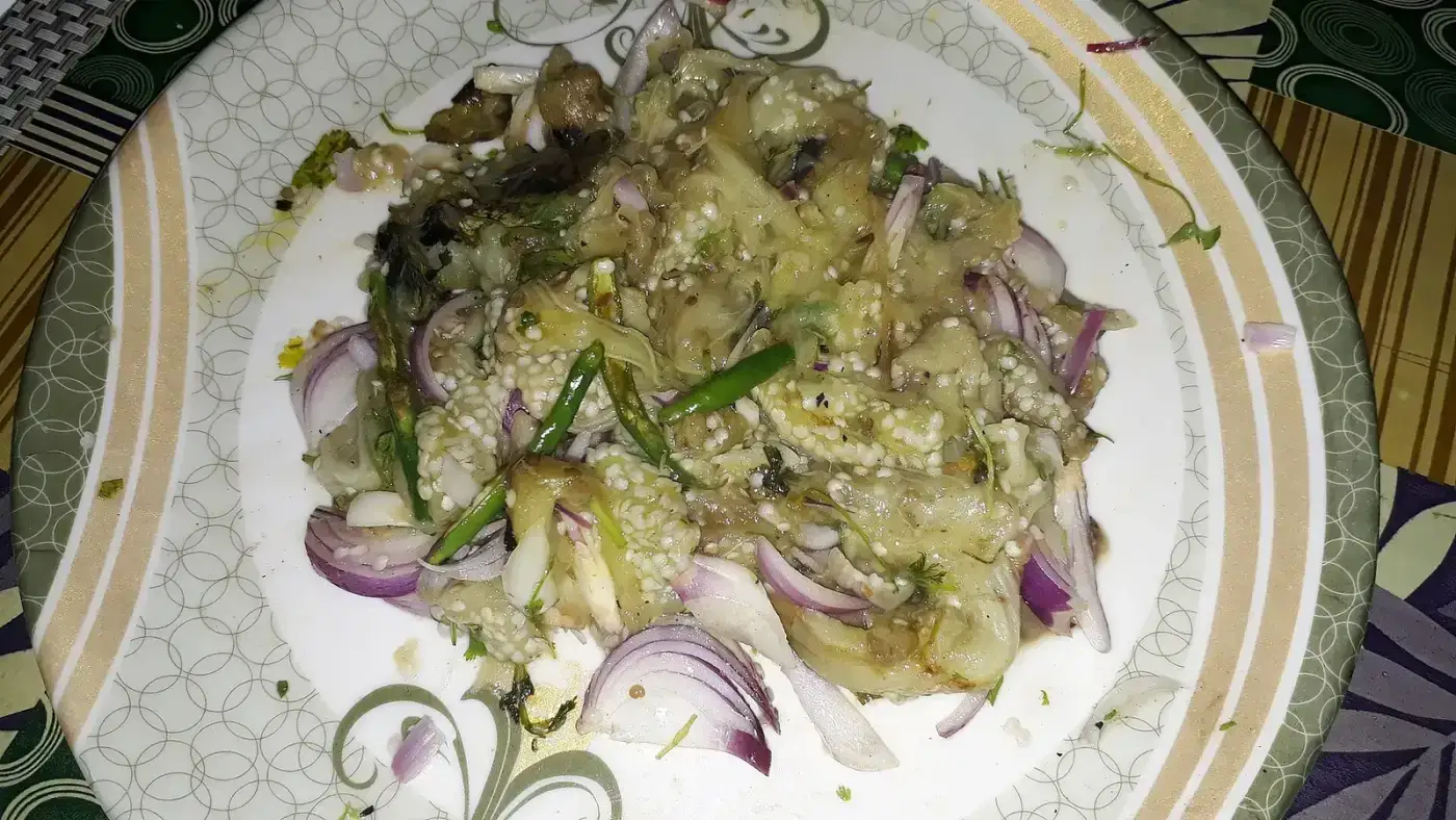 Assamese pitika mashed vegetable side dish