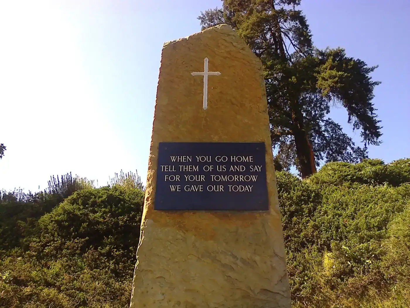 Kohima Epitaph memorial stone at the Kohima War Cemetery