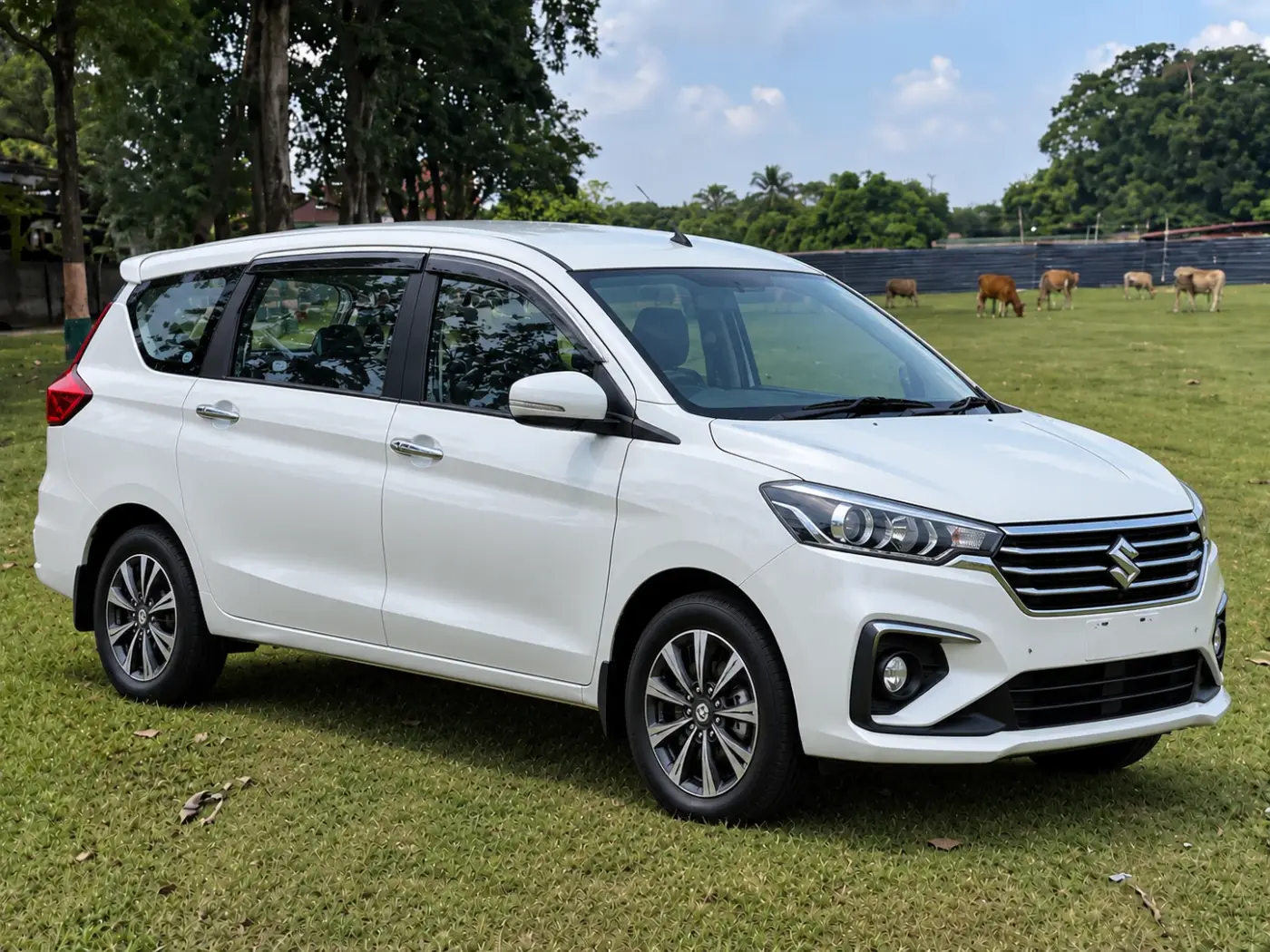 Maruti Suzuki Ertiga 7-seater MUV in white