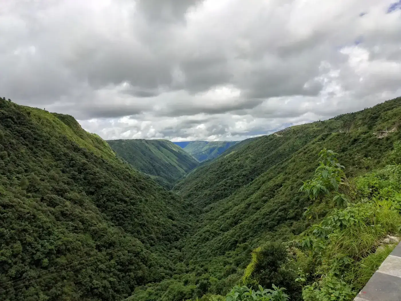 Clouds over the Mawkdok valley, site of Meghalaya's zipline