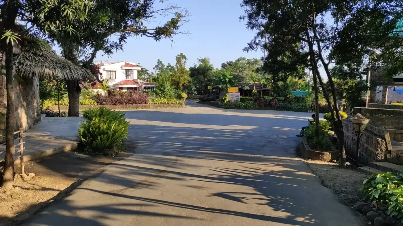 Clean, tree-lined lane in Mawlynnong village