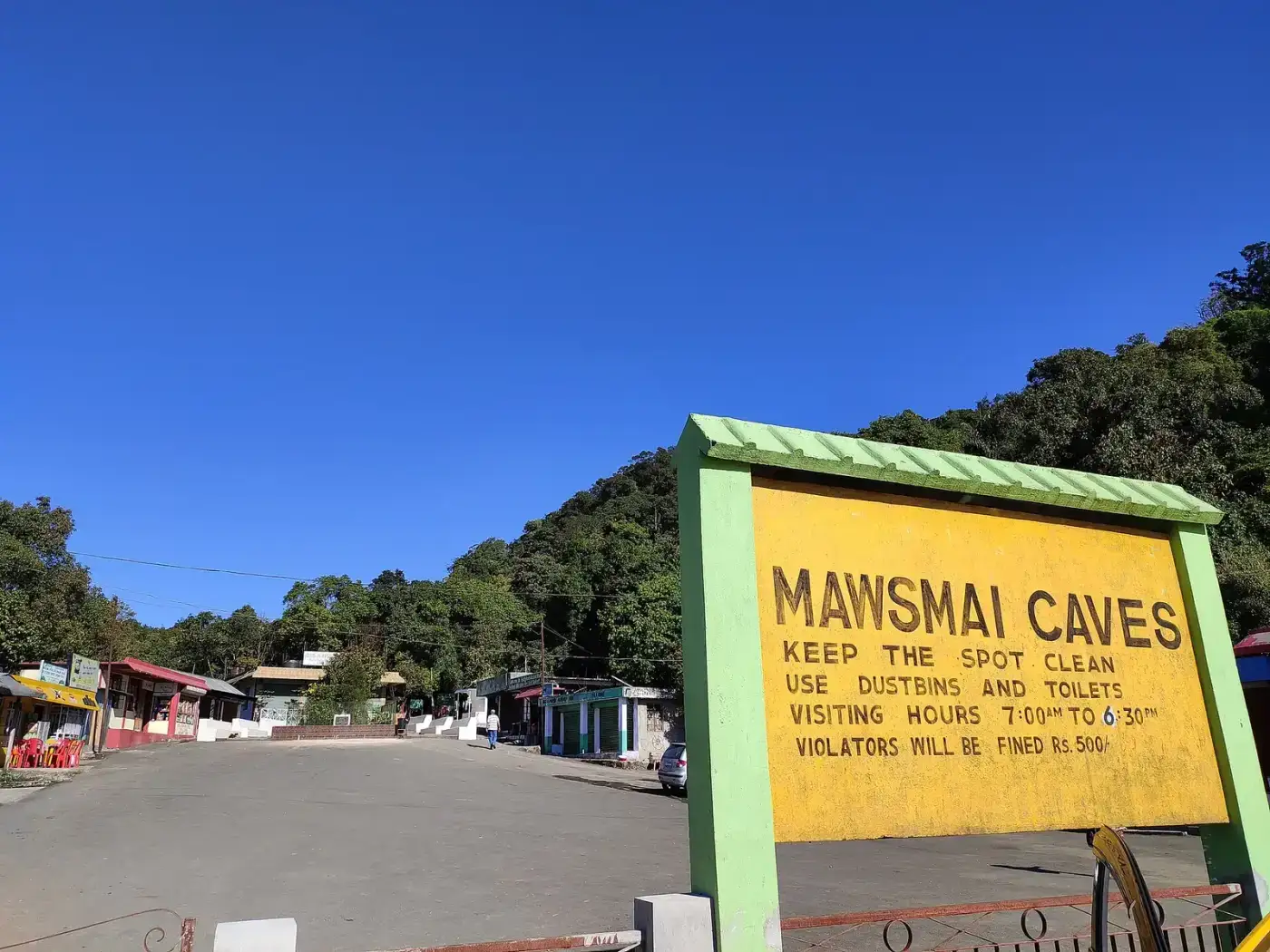 Entrance sign of Mawsmai Caves, East Khasi Hills