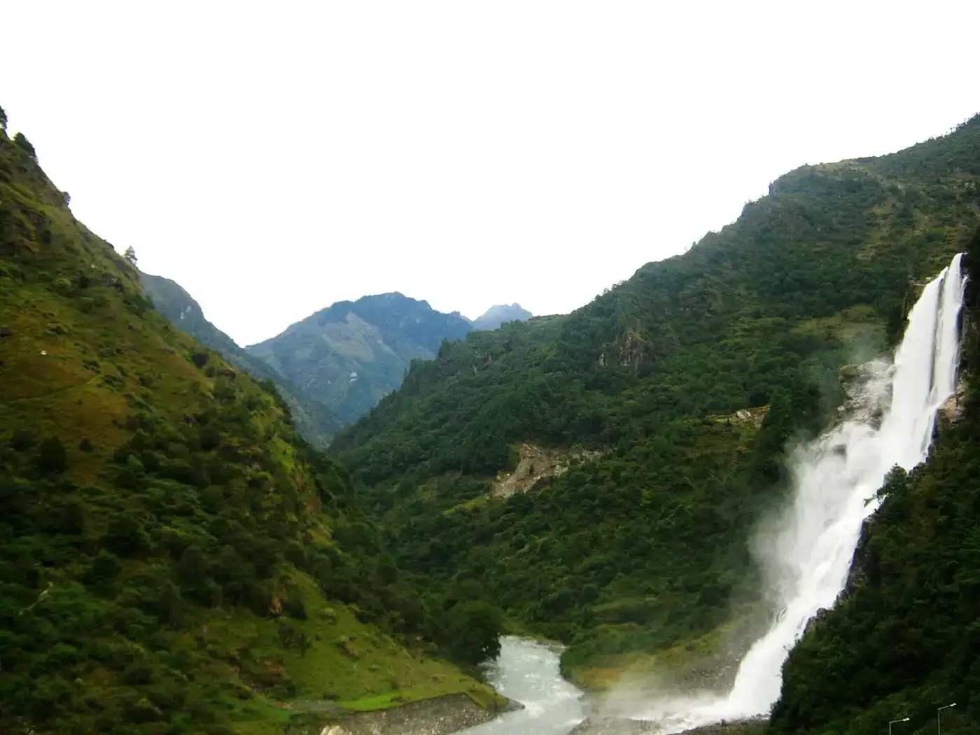 Nuranang waterfall plunging about 100 m near Jang, Arunachal Pradesh