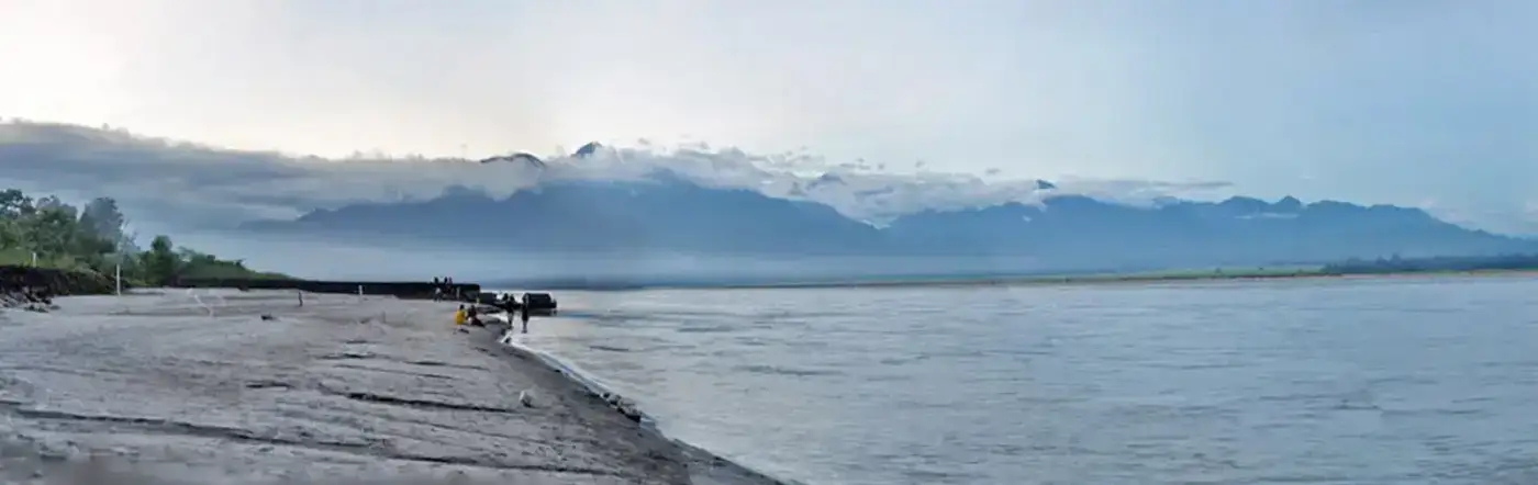 The wide Siang river at Pasighat, Arunachal Pradesh